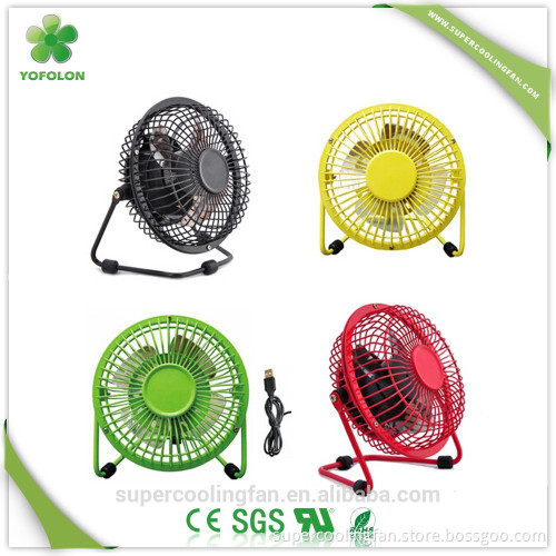 2016 hot selling USB portable desk mini fan metal laptop gift USB fan